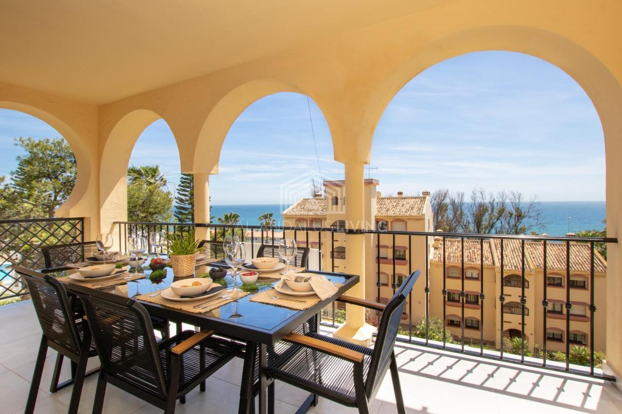 Panoramic Sea Views And Direct Access To The Beach From The Community In Torrenueva Apartment มาลากา ภายนอก รูปภาพ