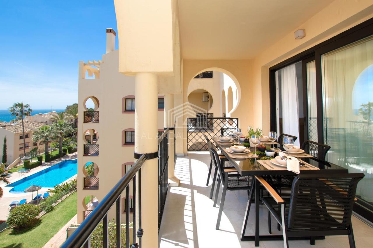 Panoramic Sea Views And Direct Access To The Beach From The Community In Torrenueva Apartment มาลากา ภายนอก รูปภาพ